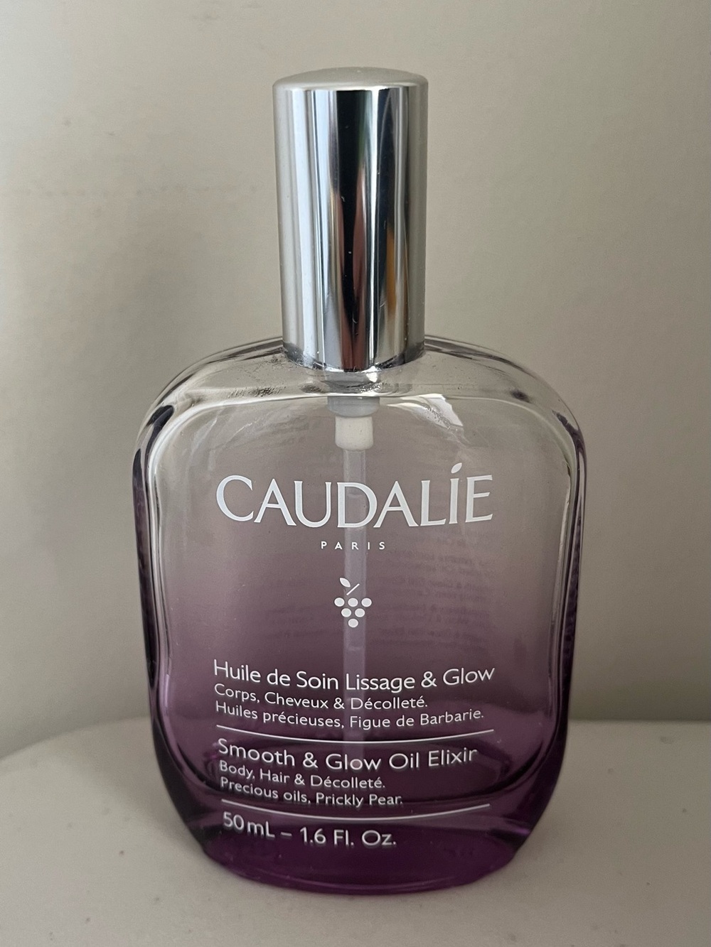 Empty container - Caudalie Purple Smooth & Glow Oil Elixir